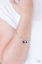 Load image into Gallery viewer, Paparazzi Marine Melody - Black - White Rhinestones - Bracelet - $5 Jewelry With Ashley Swint