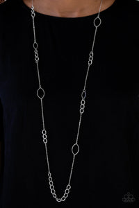 Paparazzi Metro Minimalist - Silver - Necklace and matching Earrings - $5 Jewelry With Ashley Swint