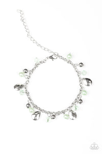 Paparazzi Modestly Midsummer - Green - Silver Bracelet - $5 Jewelry With Ashley Swint