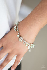 Paparazzi Modestly Midsummer - Green - Silver Bracelet - $5 Jewelry With Ashley Swint