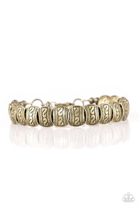 Paparazzi Montezuma Mountains - Brass - Adjustable Clasp - Bracelet - $5 Jewelry With Ashley Swint