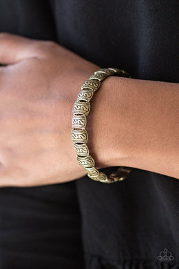 Paparazzi Montezuma Mountains - Brass - Adjustable Clasp - Bracelet - $5 Jewelry With Ashley Swint