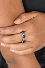 Load image into Gallery viewer, Paparazzi More Or PRICELESS - Blue - Beads - Silver Band Dainty Ring - $5 Jewelry With Ashley Swint