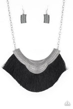 Load image into Gallery viewer, Paparazzi My PHARAOH Lady - Black Thread Fringe - Necklace and matching Earrings - $5 Jewelry With Ashley Swint