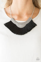 Load image into Gallery viewer, Paparazzi My PHARAOH Lady - Black Thread Fringe - Necklace and matching Earrings - $5 Jewelry With Ashley Swint