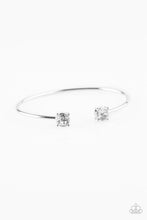 Load image into Gallery viewer, Paparazzi New Traditions - White Rhinestones - Silver Cuff Bracelet - $5 Jewelry With Ashley Swint