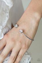 Load image into Gallery viewer, Paparazzi New Traditions - White Rhinestones - Silver Cuff Bracelet - $5 Jewelry With Ashley Swint