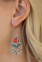 Load image into Gallery viewer, Paparazzi No Place Like HOMESTEAD - Multi - Orange &amp; Gray Stones - Earrings - $5 Jewelry With Ashley Swint