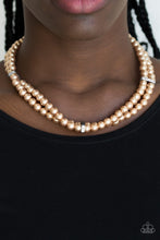 Load image into Gallery viewer, Paparazzi Put On Your Party Dress - Brown Pearls - Rhinestone Necklace &amp; Earrings - $5 Jewelry With Ashley Swint