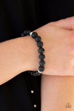 Load image into Gallery viewer, Paparazzi Relaxation - Black - Lava Rocks - Sliding Knot Bracelet - $5 Jewelry With Ashley Swint