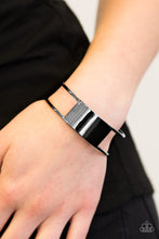 Load image into Gallery viewer, Paparazzi Set The SHEEN - Black - Gunmetal - Cuff Bracelet - $5 Jewelry With Ashley Swint