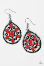 Load image into Gallery viewer, Paparazzi Spring Arrival - Red - Earrings - $5 Jewelry With Ashley Swint