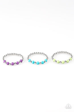 Paparazzi Starlet Shimmer Bracelets - 10 - Silver Beads - Purple, Blue, Green, Red - $5 Jewelry With Ashley Swint