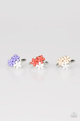 Paparazzi Starlet Shimmer Rings - 10 - Multi Flowers - Purple, Orange, Cream and Blue - $5 Jewelry With Ashley Swint