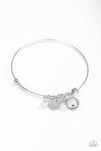 Load image into Gallery viewer, Paparazzi Truly True Love - White beads - Silver wire coils - Heart charms - Bracelet - $5 Jewelry With Ashley Swint