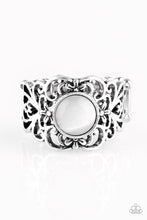 Load image into Gallery viewer, Paparazzi Vienna View - White Moonstone - Silver Band Ring - $5 Jewelry With Ashley Swint