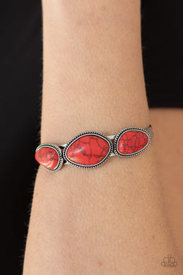 PAPARAZZI Stone Solace - Red - $5 Jewelry with Ashley Swint