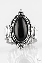 Load image into Gallery viewer, Paparazzi Summer Sandstone - Black Stone - Silver Studs Ring - $5 Jewelry With Ashley Swint