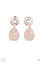 Load image into Gallery viewer, Paparazzi Emblazoned Edge - Rose Gold - Clip On Earrings