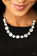 Load image into Gallery viewer, Paparazzi Girl&#39;s Gotta Glow - White Rhinestones - Necklace &amp; Earrings - Life Of The Party Exclusive November 2020 - $5 Jewelry with Ashley Swint