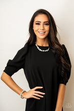 Load image into Gallery viewer, Paparazzi Girl&#39;s Gotta Glow - White Rhinestones - Necklace &amp; Earrings - Life Of The Party Exclusive November 2020 - $5 Jewelry with Ashley Swint