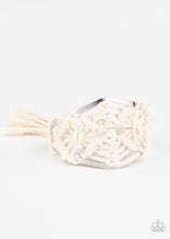 Load image into Gallery viewer, Paparazzi Macrame Mode - White - Bracelet - Life of the Party Exclusive - September 2020 - $5 Jewelry with Ashley Swint
