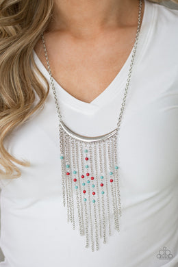 $5 Jewelry with Ashley Swint Paparazzi Written in The Star Lilies - Orange Rhinestones - Sand Dollar - Necklace & Earrings