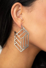 Load image into Gallery viewer, Paparazzi Gotta Get GEO-ing - Silver - Earrings