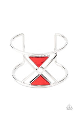 Load image into Gallery viewer, Paparazzi Pyramid Palace - Red - Cuff Bracelet - $5 Jewelry with Ashley Swint