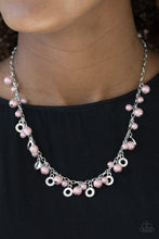 Load image into Gallery viewer, Paparazzi Elegant Ensemble - Pink Pearls - Silver Necklace &amp; Earrings - $5 Jewelry With Ashley Swint