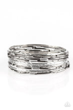 Load image into Gallery viewer, Paparazzi Urban Sprawl - Multi - Gunmetal and Silver Bangles - Set of 9 Bracelets - $5 Jewelry With Ashley Swint