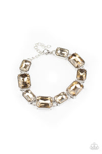 Paparazzi After Hours - Brown  - Golden Topaz Gems - Bracelet - $5 Jewelry with Ashley Swint