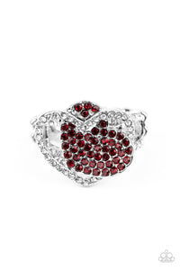 Paparazzi Million Dollar Matchmaker - Red Rhinestones - Heart Ring - $5 Jewelry with Ashley Swint