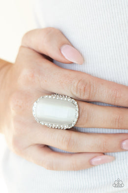 Paparazzi Thank Your LUXE-y Stars - White - Ring - Life of the Party Exclusive July 2021 - $5 Jewelry with Ashley Swint