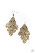 Load image into Gallery viewer, PRE-ORDER - Paparazzi Loud and Leafy - Brass - Earrings - $5 Jewelry with Ashley Swint