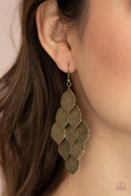 Load image into Gallery viewer, PRE-ORDER - Paparazzi Loud and Leafy - Brass - Earrings - $5 Jewelry with Ashley Swint