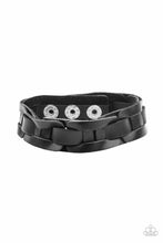 Load image into Gallery viewer, Paparazzi Garage Band Grunge - Black - Leather Bracelet - $5 Jewelry with Ashley Swint