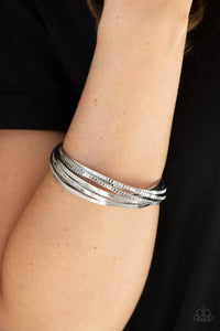 Paparazzi Trending in Tread - Silver - Bracelet - $5 Jewelry with Ashley Swint