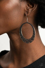 Load image into Gallery viewer, Paparazzi Bodaciously Blooming - Black - Earrings - $5 Jewelry with Ashley Swint