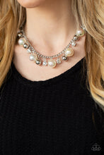 Load image into Gallery viewer, PRE-ORDER - Paparazzi Galactic Gala - White Iridescent Pearls - Necklace &amp; Earrings - $5 Jewelry with Ashley Swint