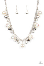 Load image into Gallery viewer, PRE-ORDER - Paparazzi Galactic Gala - White Iridescent Pearls - Necklace &amp; Earrings - $5 Jewelry with Ashley Swint