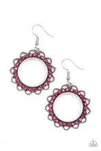 Load image into Gallery viewer, Paparazzi Bring Your Tambourine - Pink Rhinestones - Earrings - $5 Jewelry With Ashley Swint