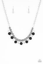 Load image into Gallery viewer, Paparazzi Power Trip - Black - Bold Silver Chain Necklace &amp; Earrings - $5 Jewelry With Ashley Swint
