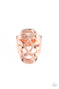 PRE-ORDER - Paparazzi Open Fire - Copper - Ring - $5 Jewelry with Ashley Swint