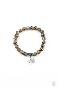 PRE-ORDER - Paparazzi Butterfly Wishes - Yellow - Stretchy Bracelet - $5 Jewelry with Ashley Swint