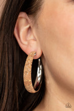 Load image into Gallery viewer, Paparazzi A CORK In The Road - Silver - Hoop Earrings