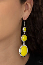 Load image into Gallery viewer, Paparazzi Retro Reality - Yellow Earrings