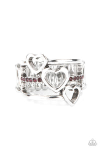 PRE-ORDER - Paparazzi Give Me AMOR - Purple - Heart Ring - $5 Jewelry with Ashley Swint