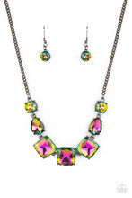 Load image into Gallery viewer, Paparazzi Unfiltered Confidence - Multi - OIL SPILL Necklace &amp; Earrings - Life Of the Party Exclusive August 2021 - $5 Jewelry with Ashley Swint