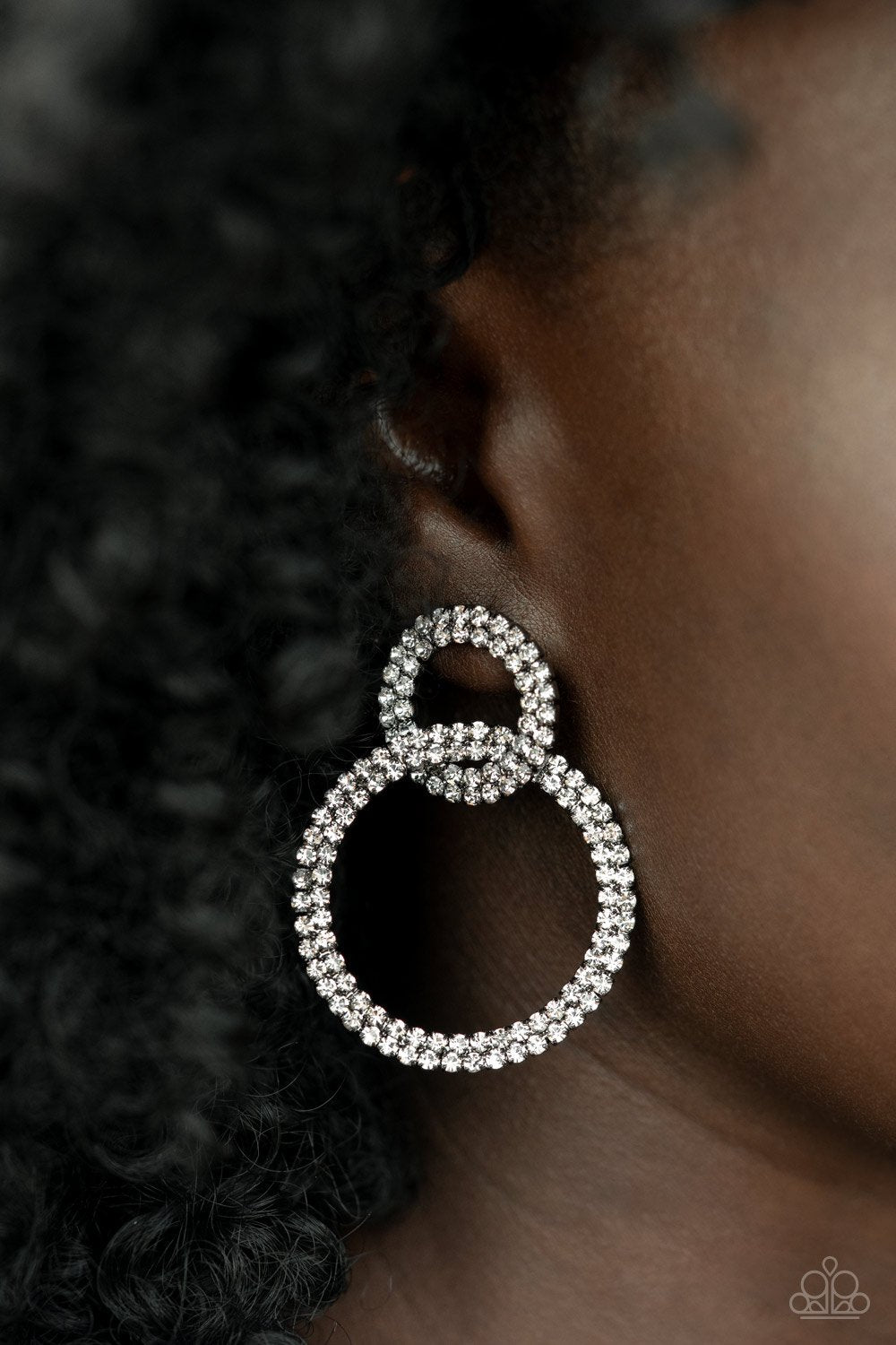 Paparazzi Intensely Icy - Earrings - Life of the Party Exclusive December 2021 - $5 Jewelry with Ashley Swint